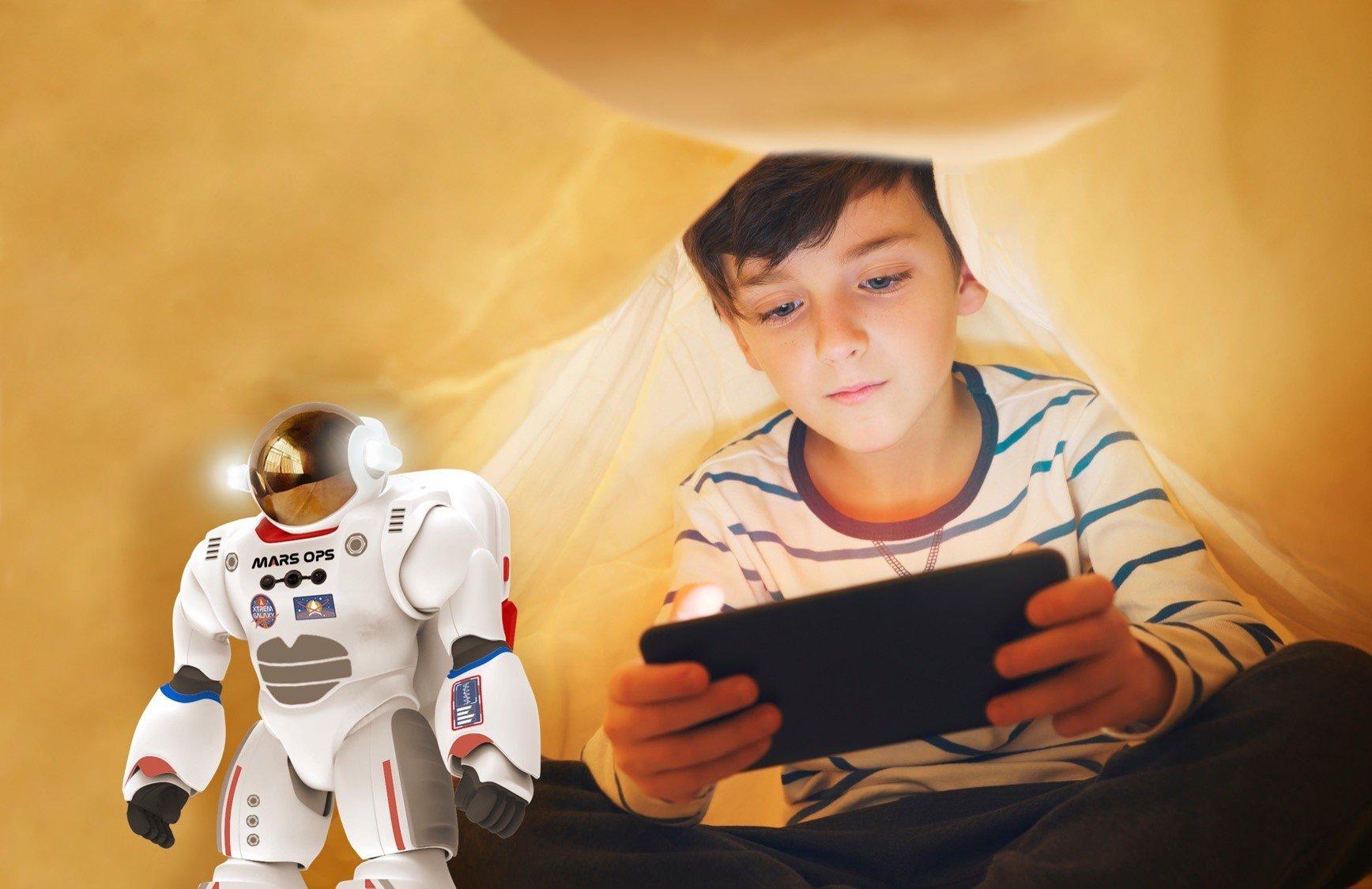 BLUE ROCKET Robotas-astronautas CHARLIE aprašymas - Prekės nuotrauka