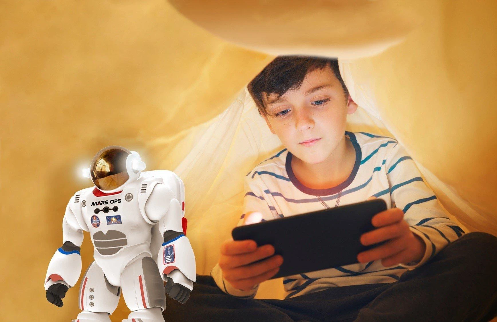 BLUE ROCKET Robotas-astronautas CHARLIE aprašymas - Prekės nuotrauka