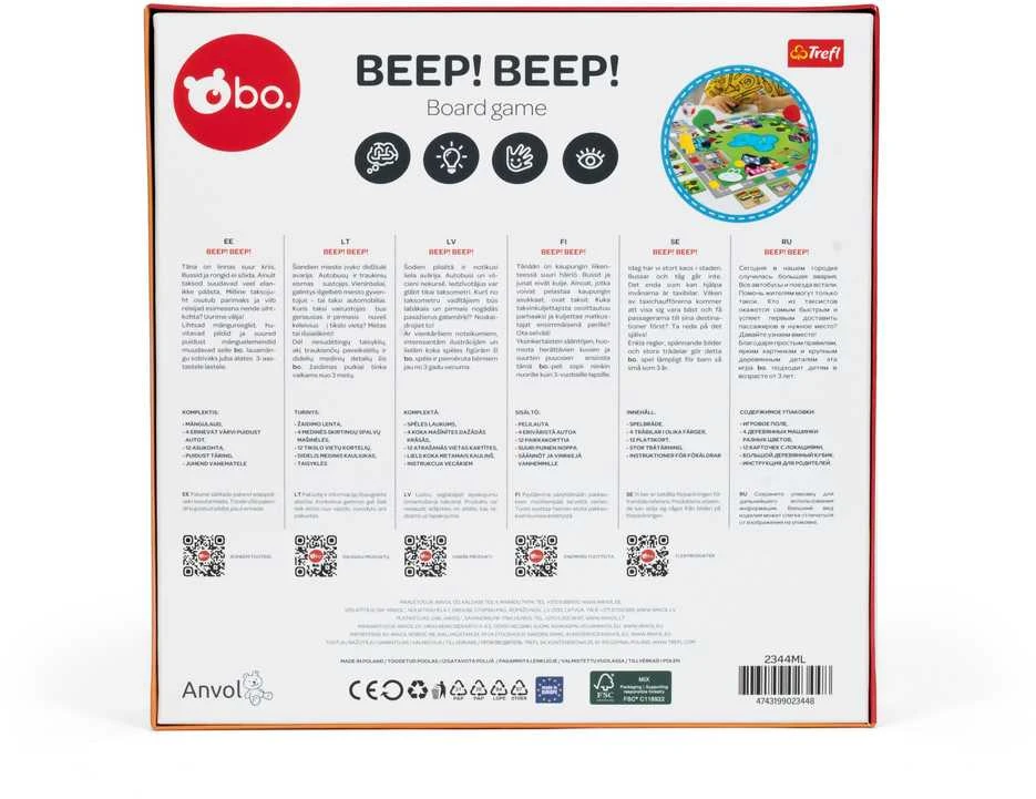 bo. Žaidimas "Beep! Beep!"