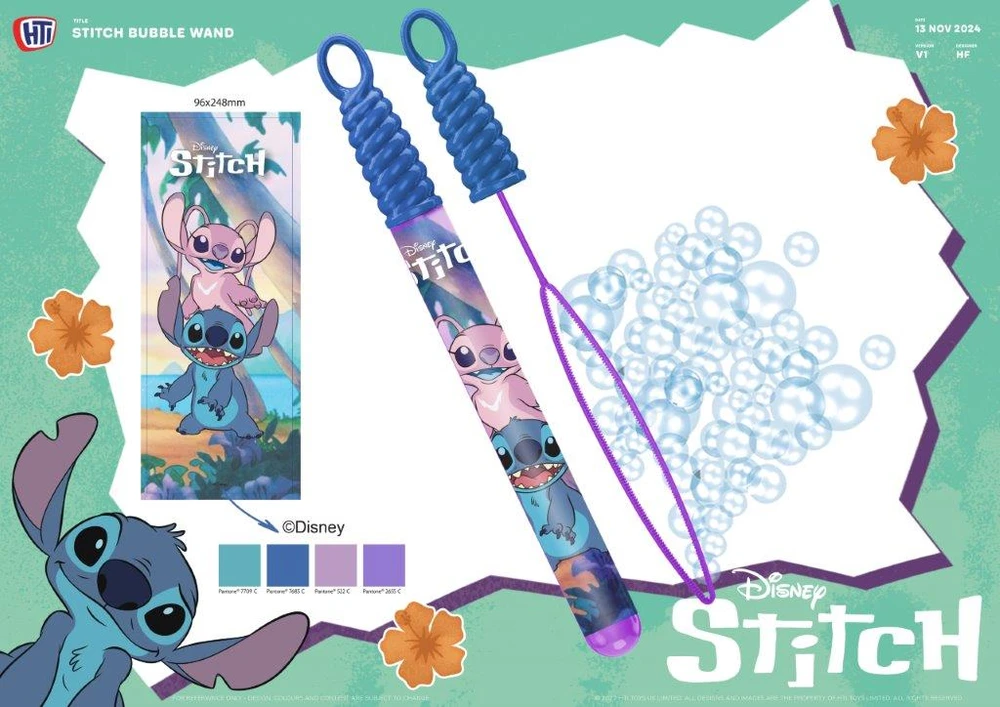 BUBBLZ DISNEY STITCH Muilo burbulų lazdelė, 35 cm