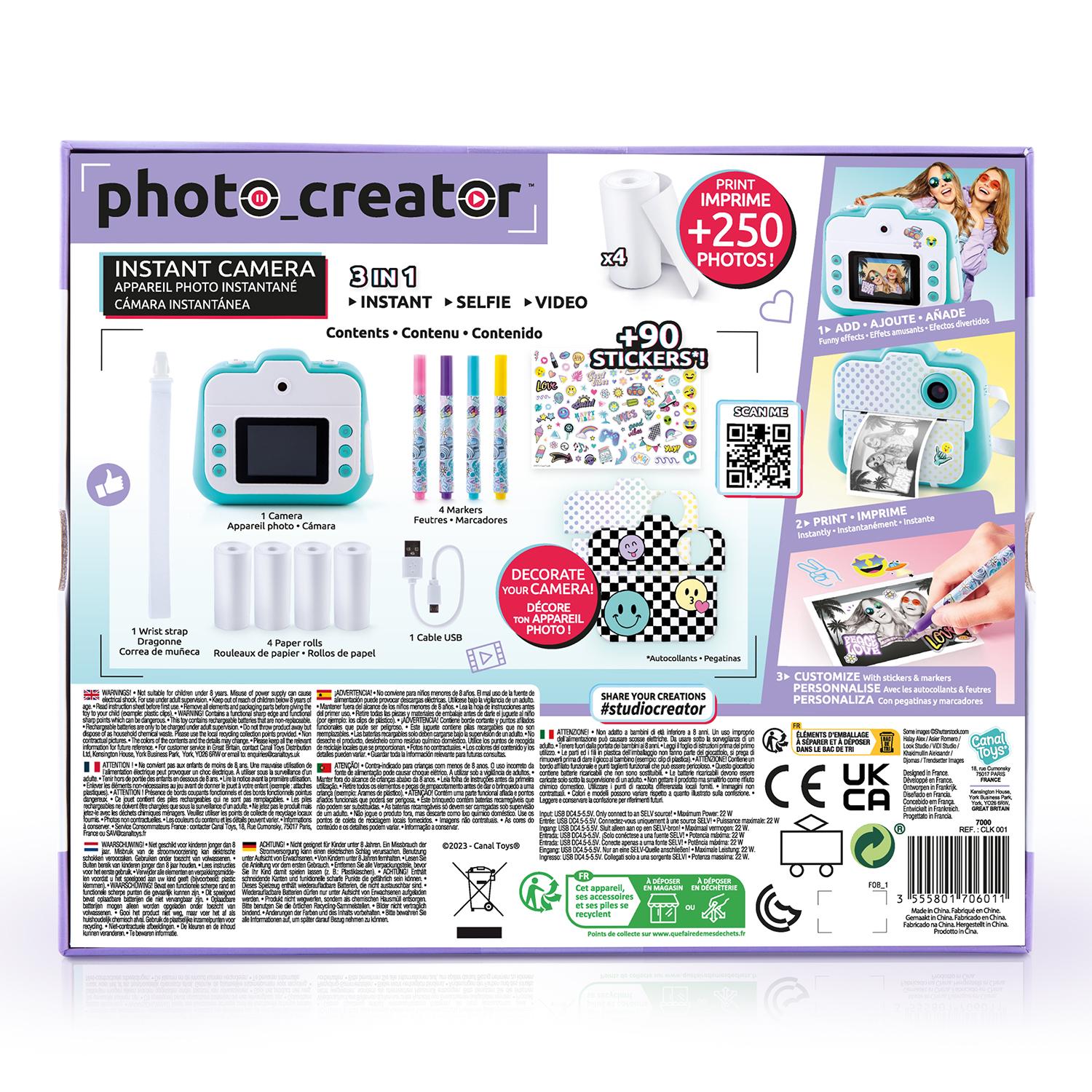 Canal Toys Vaikiškas CL Momentinis fotoaparatas (001CL)