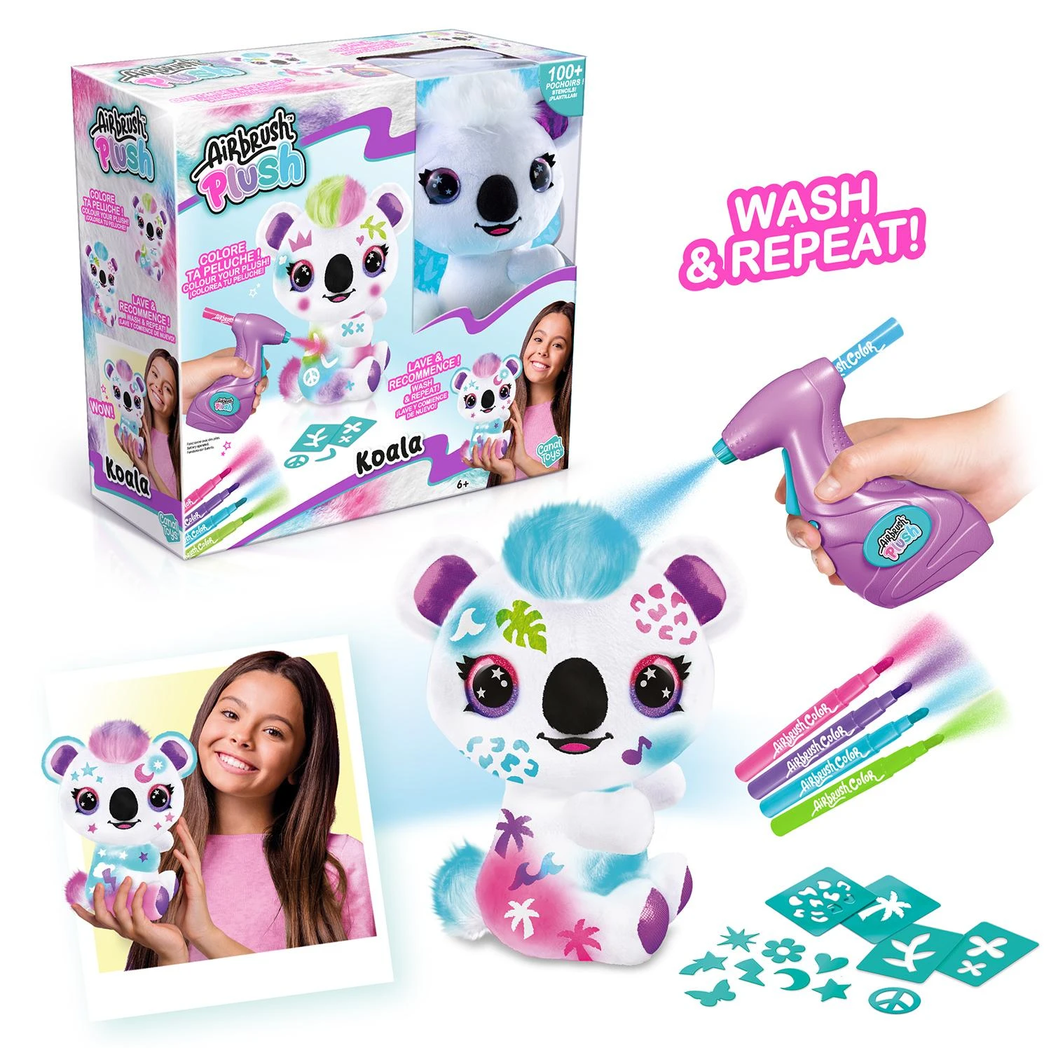 Canal Toys Rinkinys su aerografu „Koala“ aprašymas - Prekės nuotrauka
