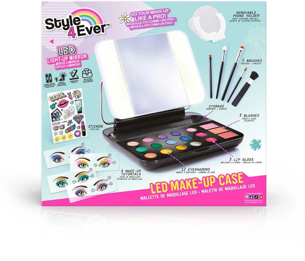 STYLE 4 EVER Kosmetinė su šviečiančiu veidrodėliu