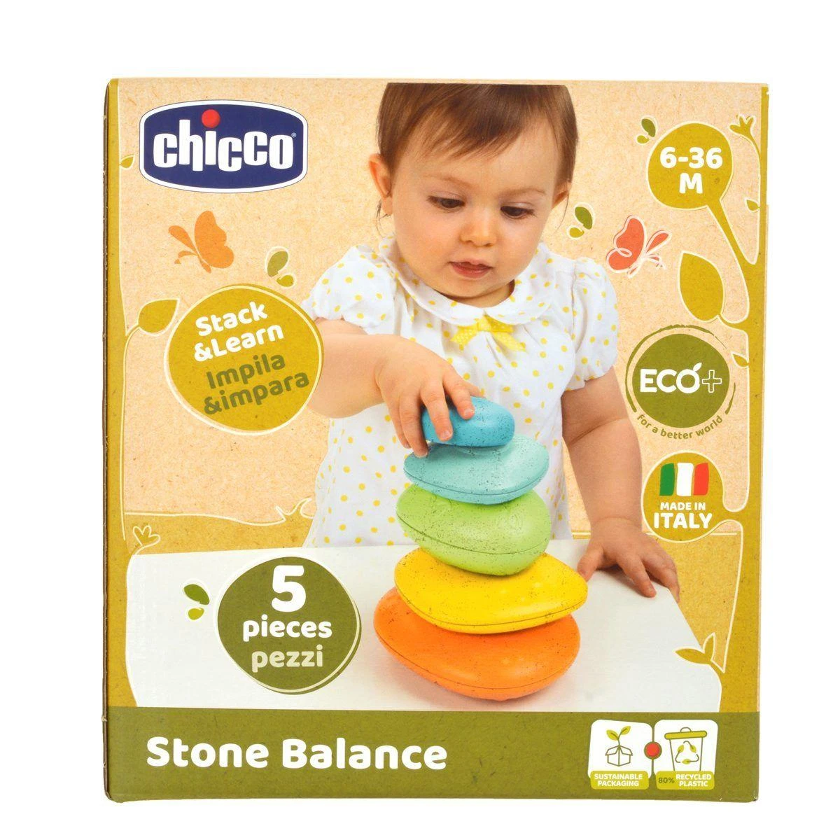 Lavinamasis Žaislas kūdikiams Akmenukų piramidė, CHICCO
