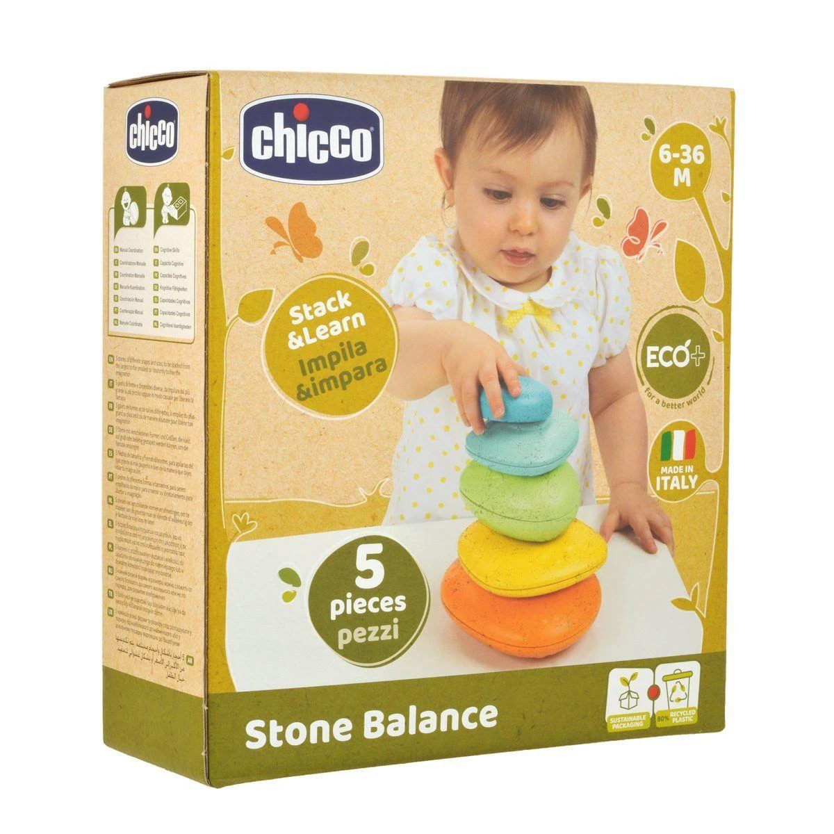 Lavinamasis Žaislas kūdikiams Akmenukų piramidė, CHICCO
