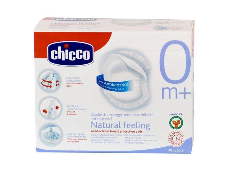 CHICCO įklotai į liemenėlę antibakteriniai 30vnt