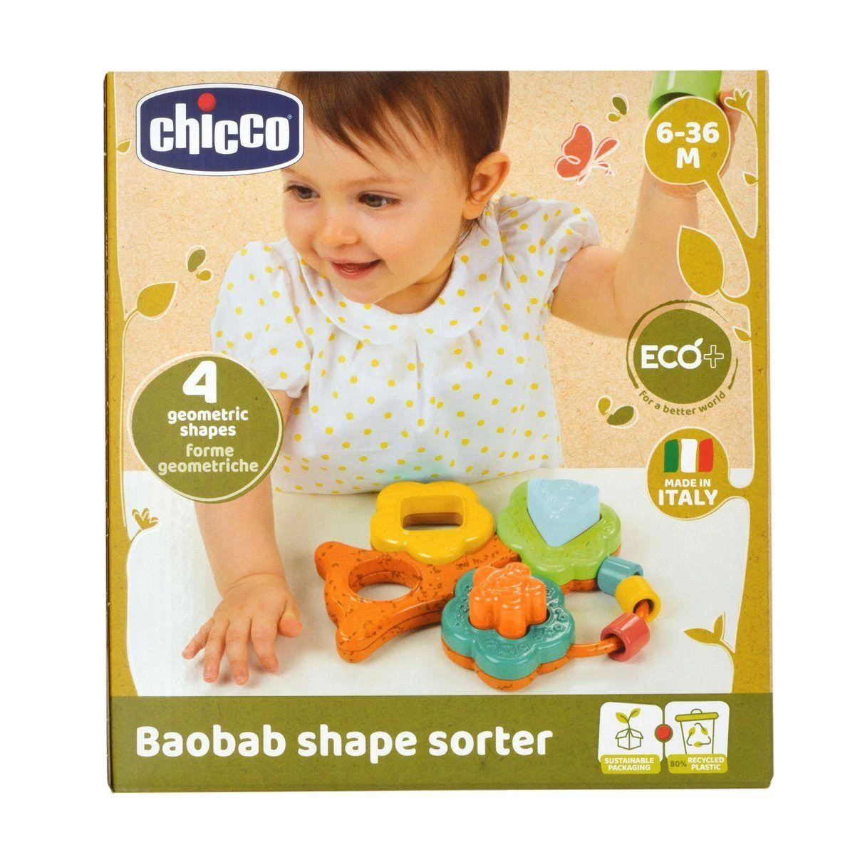 CHICCO Formelių rūšiavimo žaislas „Baobabas“