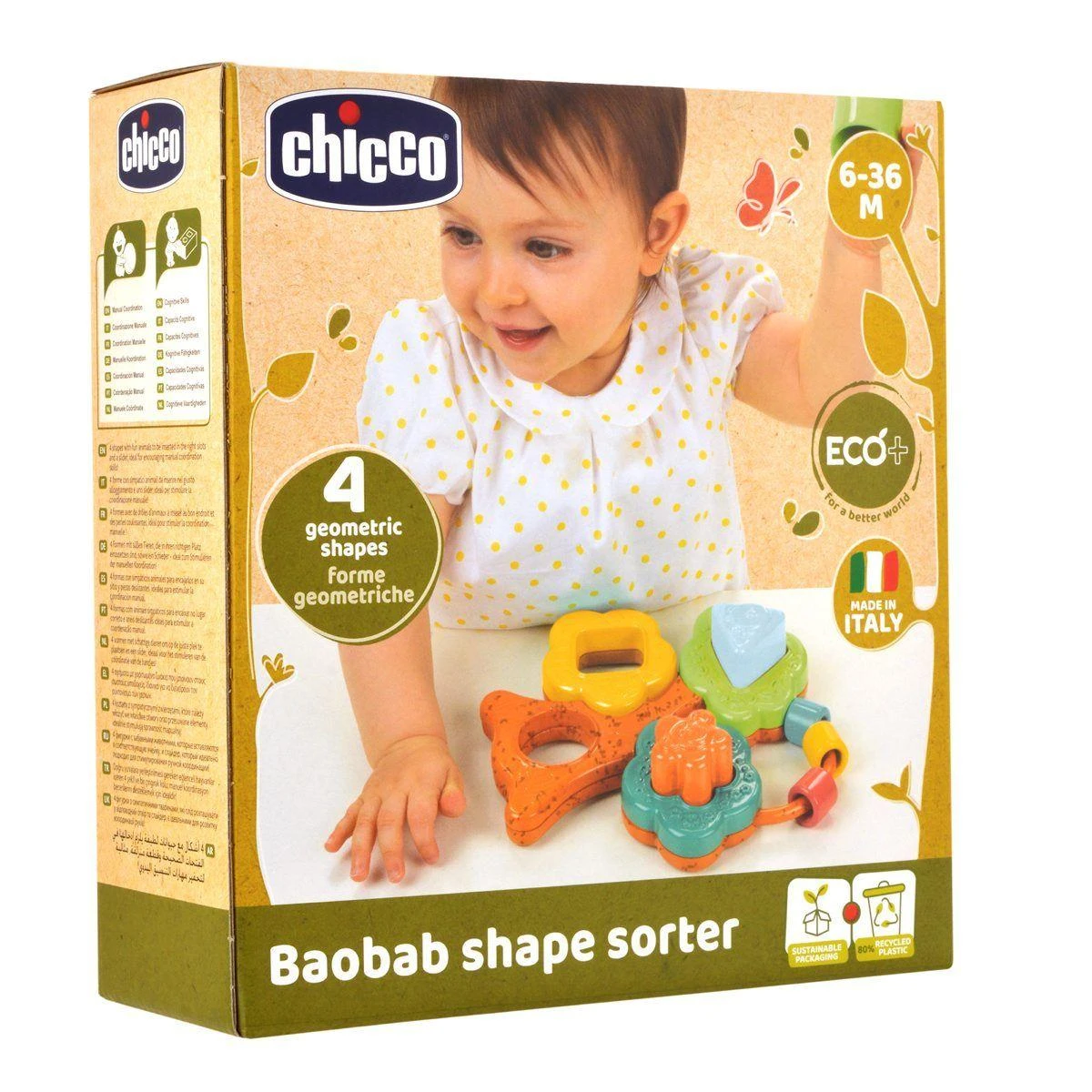 CHICCO Formelių rūšiavimo žaislas „Baobabas“