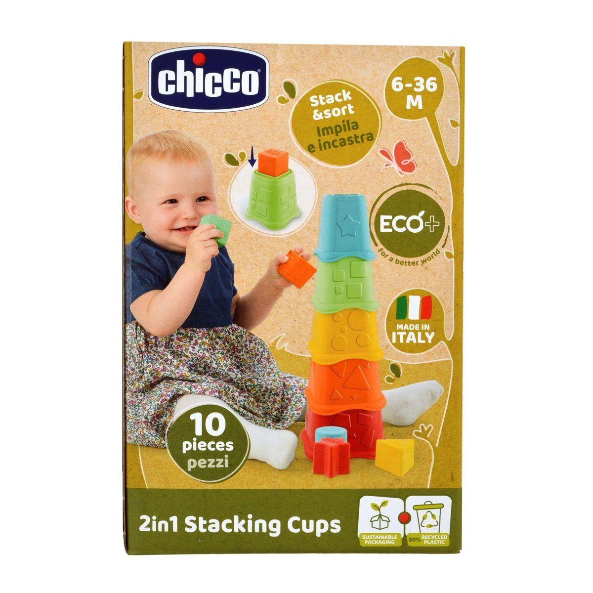 Chicco Muzikinis centras 2w1 kubeczki Eco+