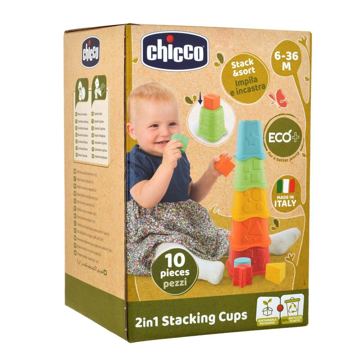 Chicco Muzikinis centras 2w1 kubeczki Eco+