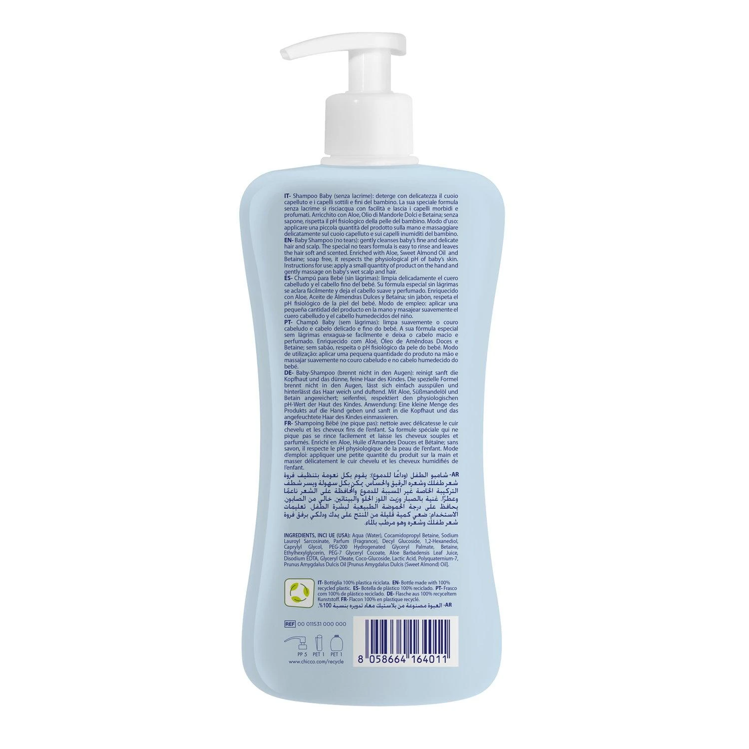 Chicco Natural Sensation kūdikių šampūnas 500ml