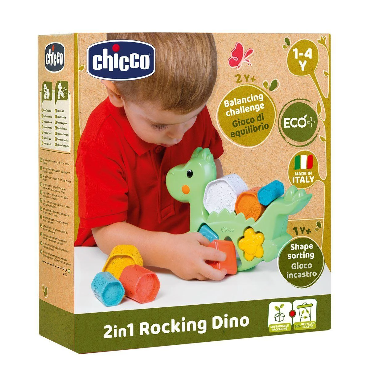 CHICCO Lavinamasis žaislas „Dinozauras“ ECO