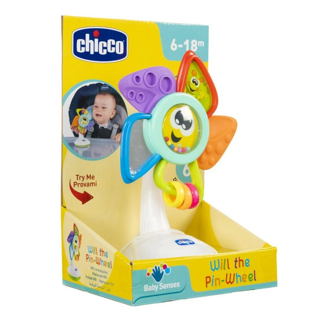 CHICCO Maitinimo kėdutės žaislas „Vėjo malūnėlis“ aprašymas - Prekės nuotrauka