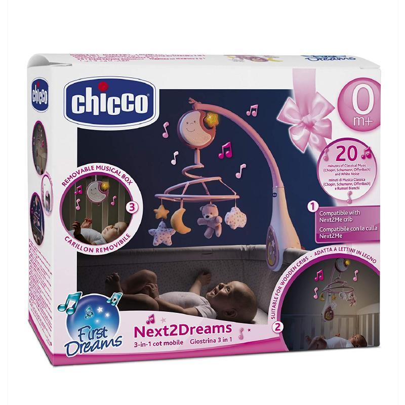 Chicco NEXT2 DREAMS LOVO KARUSELĖ - ROŽINĖ