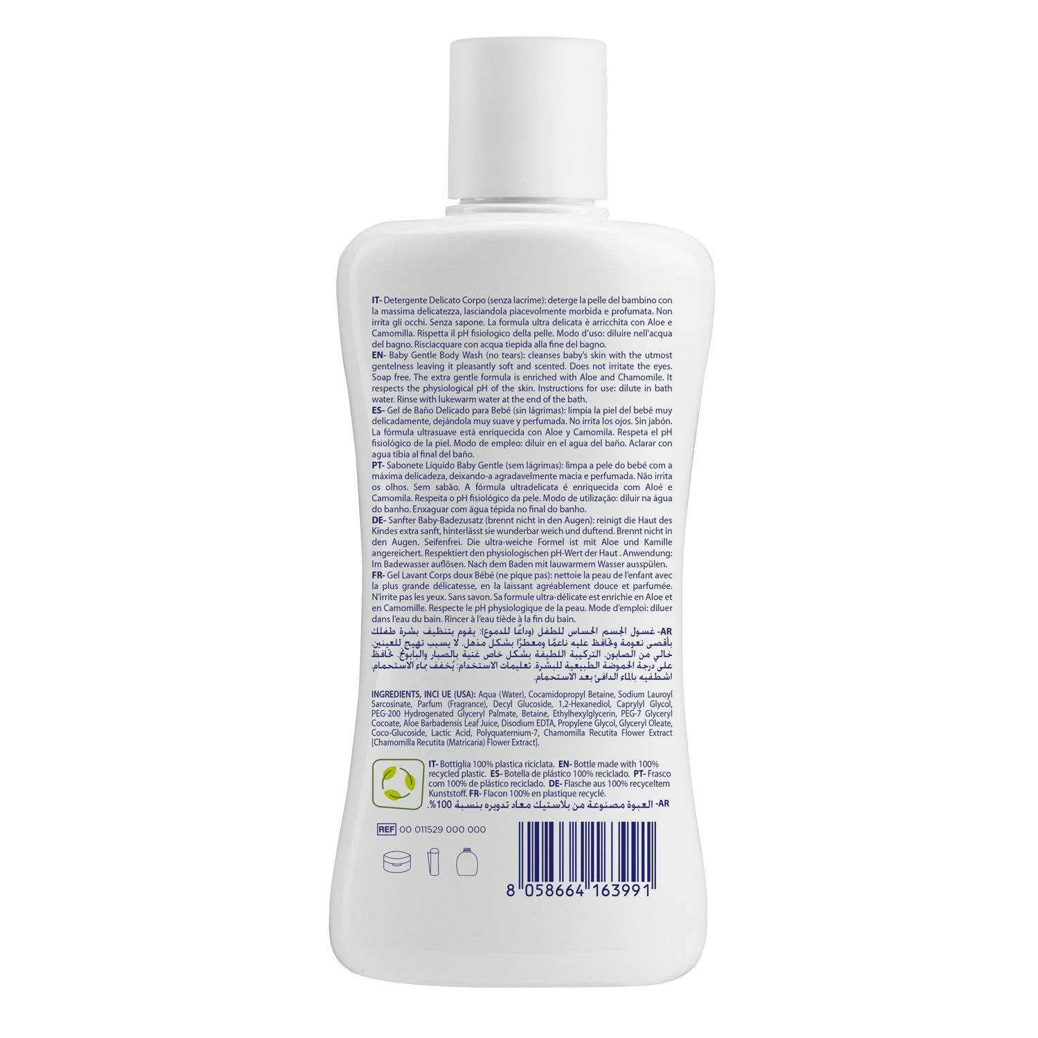 Chicco Švelnus kūno prausiklis, 200 ml