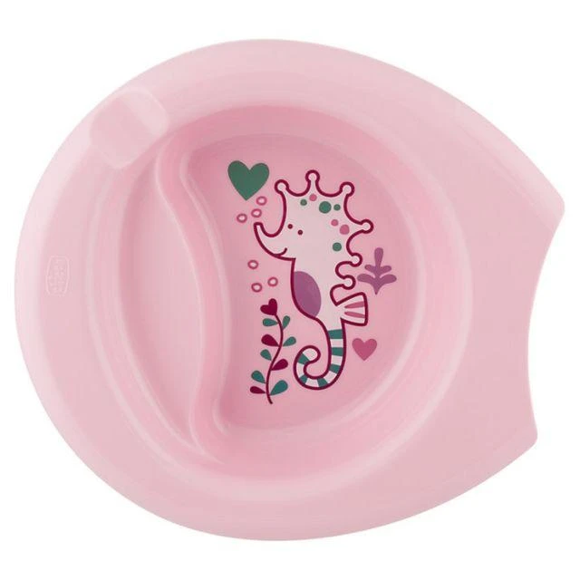 CHICCO lėkštė „Easy feeding“ 6M+, rožinė spalva