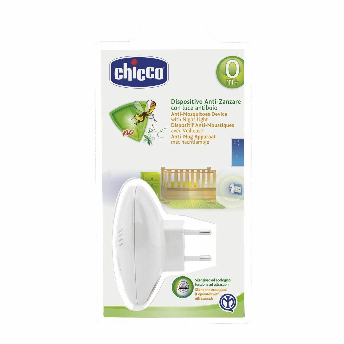 Chicco prietaisas nuo uodų pakuotėje