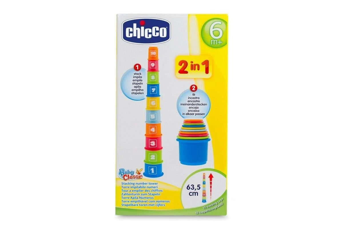 CHICCO žiedų bokštas su skaičiais