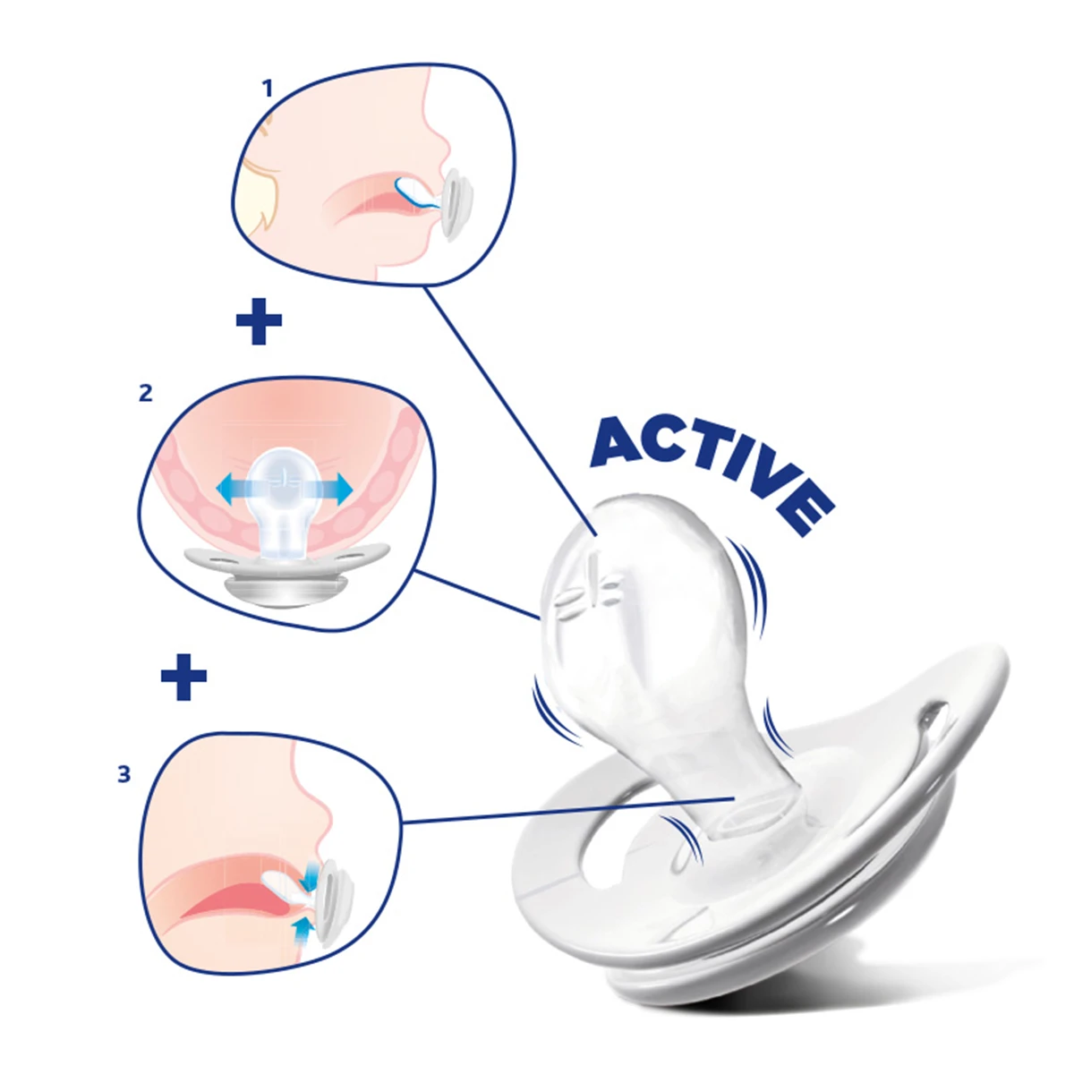 CHICCO žindukas ortodontinis PHYSIO SOFT, 6-12M+, Iš latekso