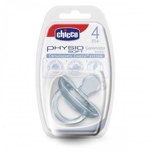CHICCO Žindukas ortodontinis PHYSIO SOFT, 6-12M+, Iš silikono