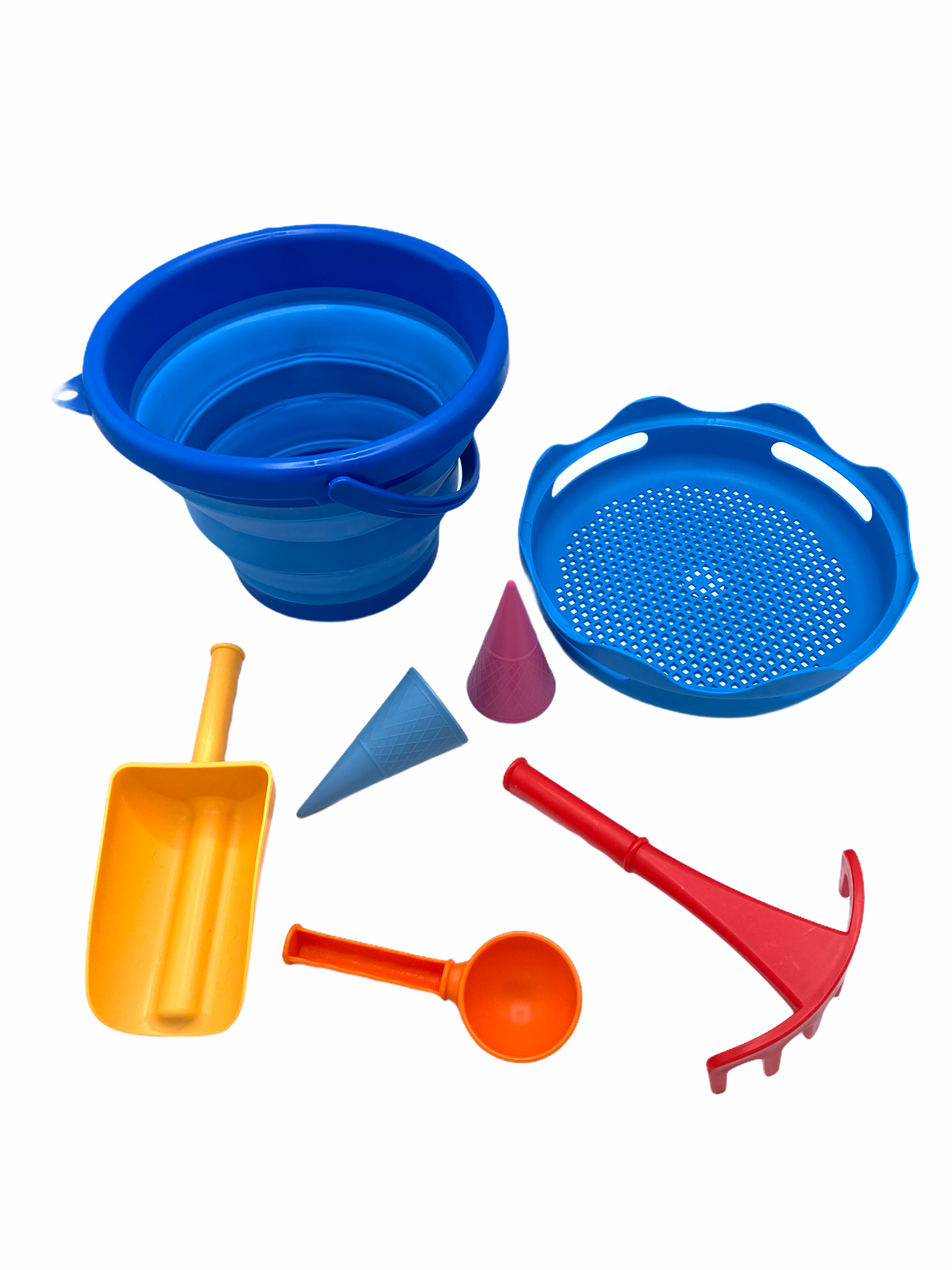 COMPACTOYS Kibirėlis su smėlio žaislais, mėlynas