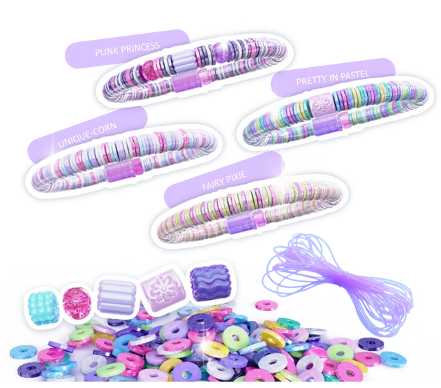 Cool Maker COOL ŠAUNUS! Papildymo paketas „Stack´d Heishi Bracelet Studio“