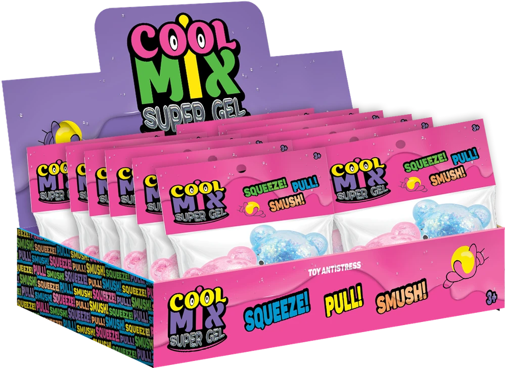 COOL MIX SUPERGEL antistresinis žaislas besišypsantis meškiukas, 2 vnt.