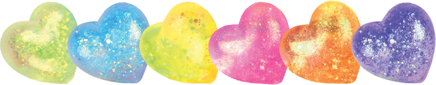 COOL MIX SUPERGEL antistresinis žaislas, blizganti širdelė