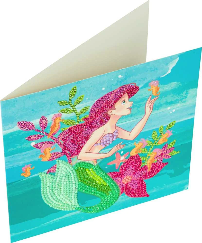 Crystal Art atvirukas su undinėle Arielė