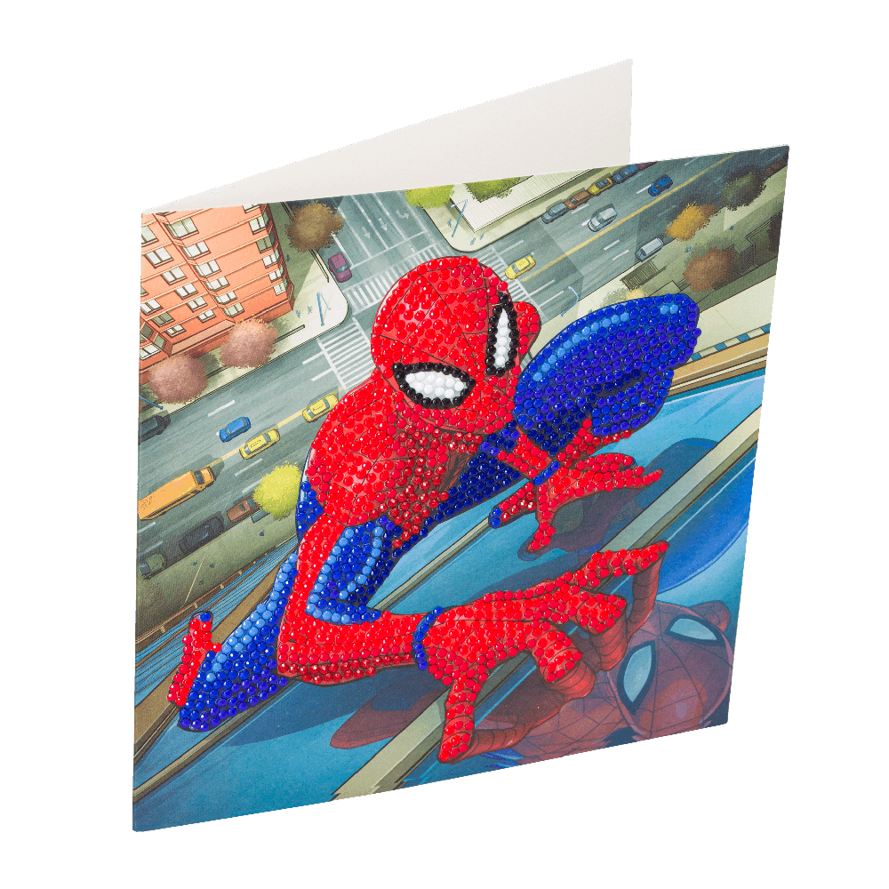CRAFT BUDDY SPIDER-MAN CRYSTAL ART Atvirukas „Žmogus-voras“, 18 x 18 cm