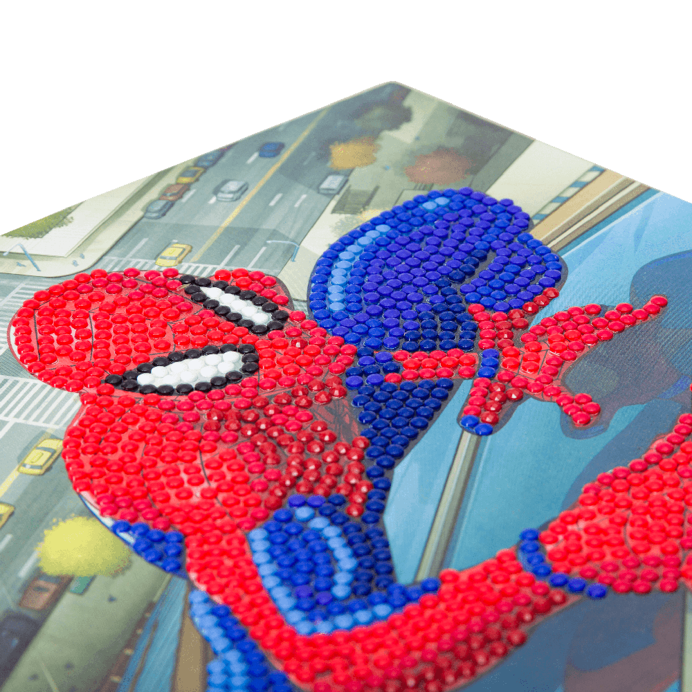 CRAFT BUDDY SPIDER-MAN CRYSTAL ART Atvirukas „Žmogus-voras“, 18 x 18 cm