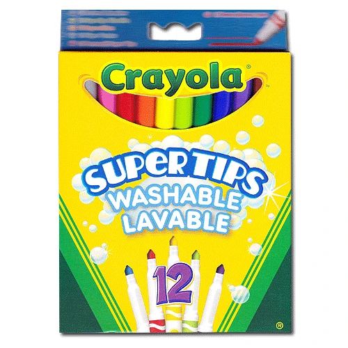 Crayola, Inc. 12 SUPER PATARIMAI PLAUNAMAS MARKER