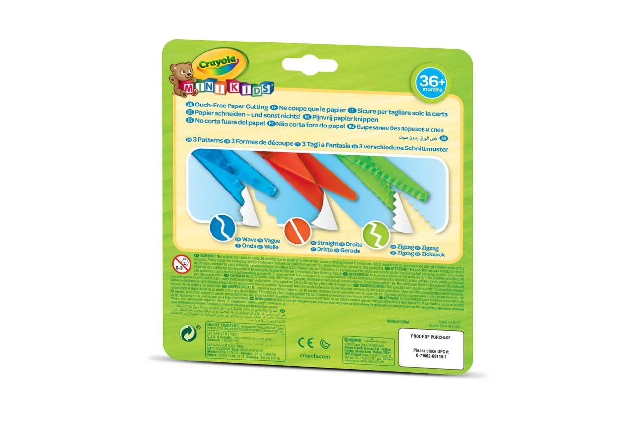 CRAYOLA MINIKIDS Mini žirklutės, 3 vnt.