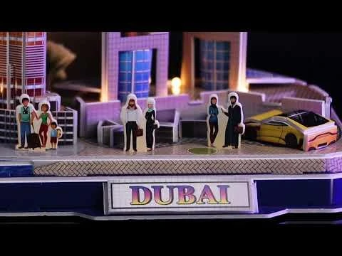 CUBICFUN City Line 3D dėlionė su LED (didelė)„Dubajus"