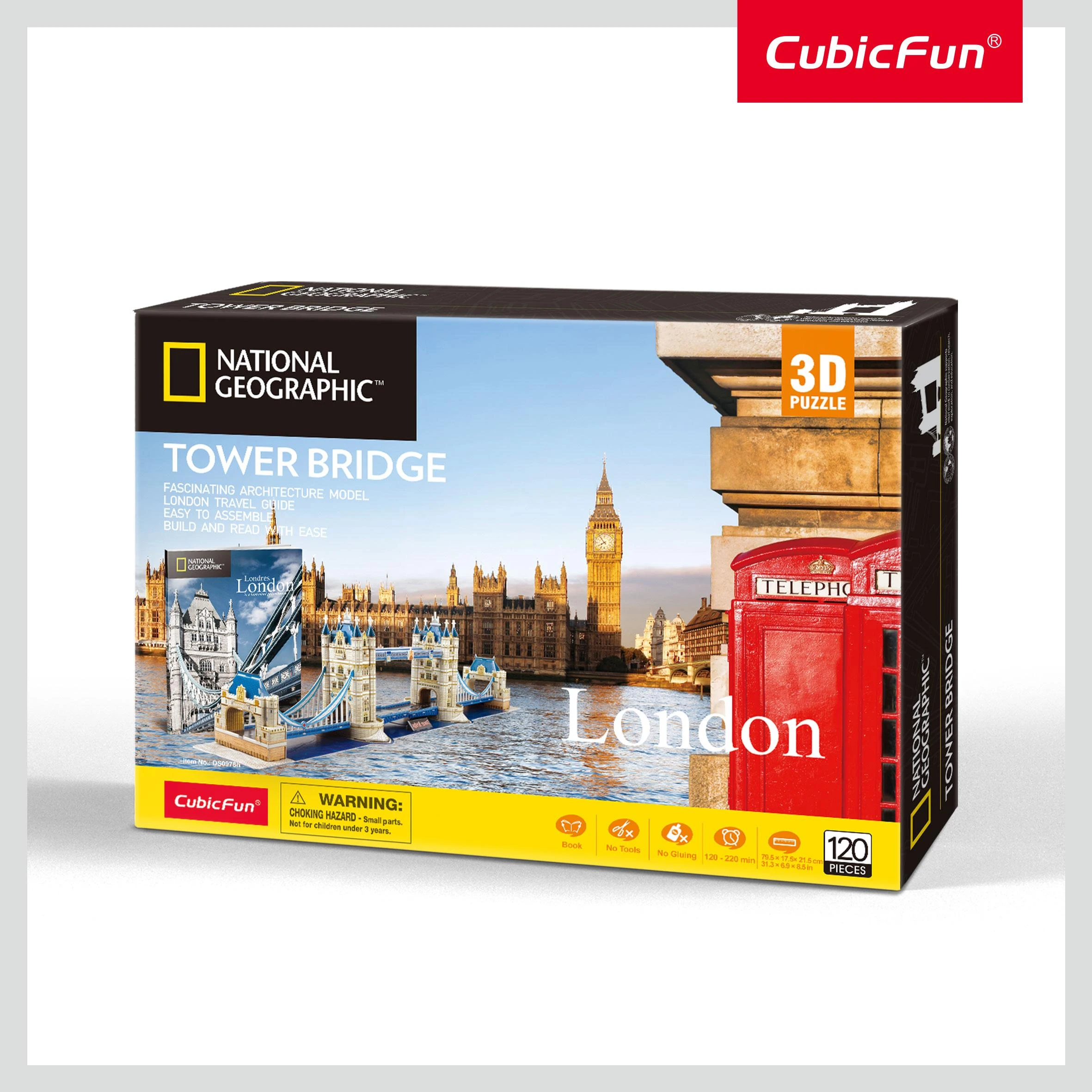 CUBICFUN 3D dėlionė iš serijos „National Geographic“ - „Tauerio tiltas“
