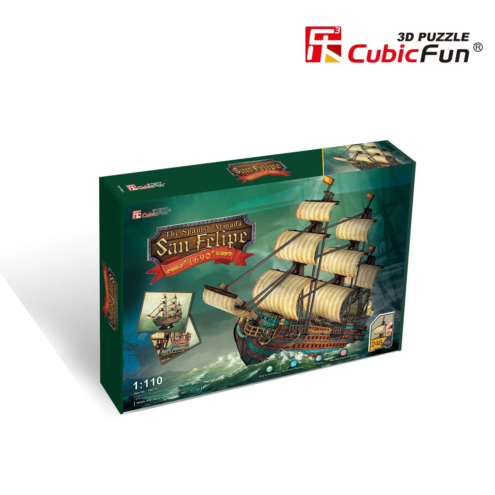 CUBICFUN 3D dėlionė „Ispanų karo laivas San Felipe“
