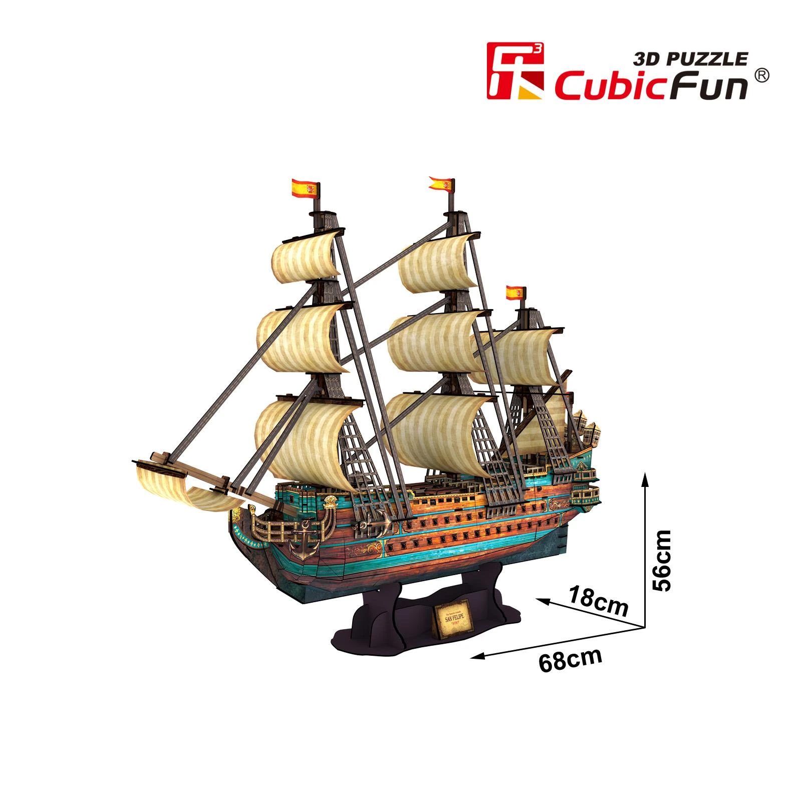 CUBICFUN 3D dėlionė „Ispanų karo laivas San Felipe“