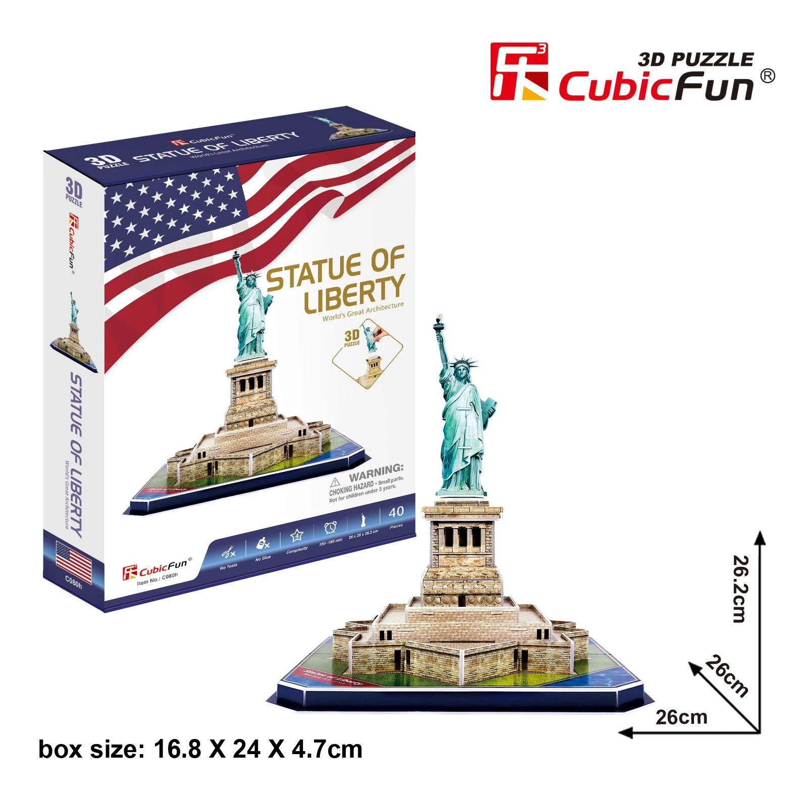 CUBICFUN 3D dėlionė „Laisvės statula“