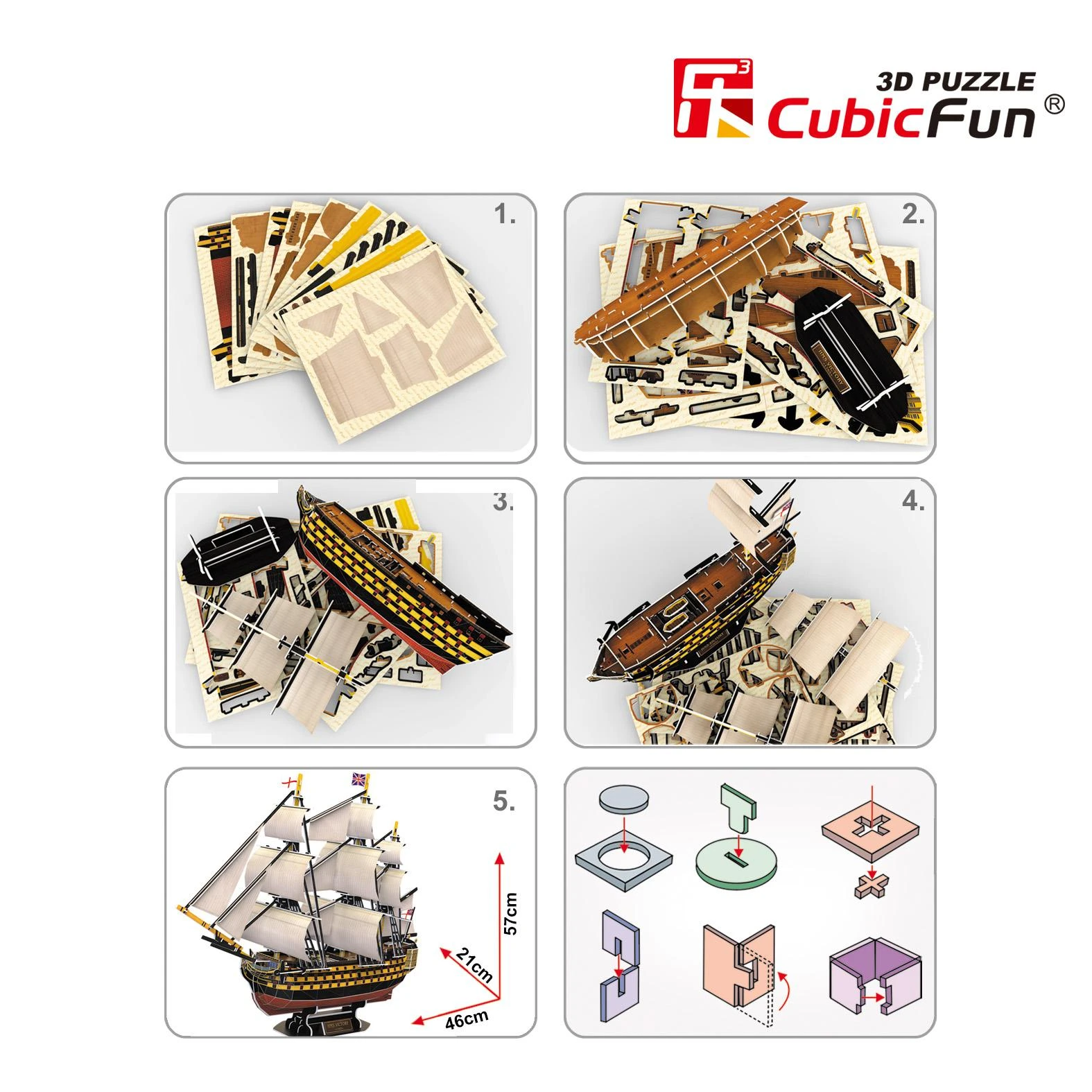 CUBICFUN 3D dėlionė „Laivas Karalienė Viktorija“