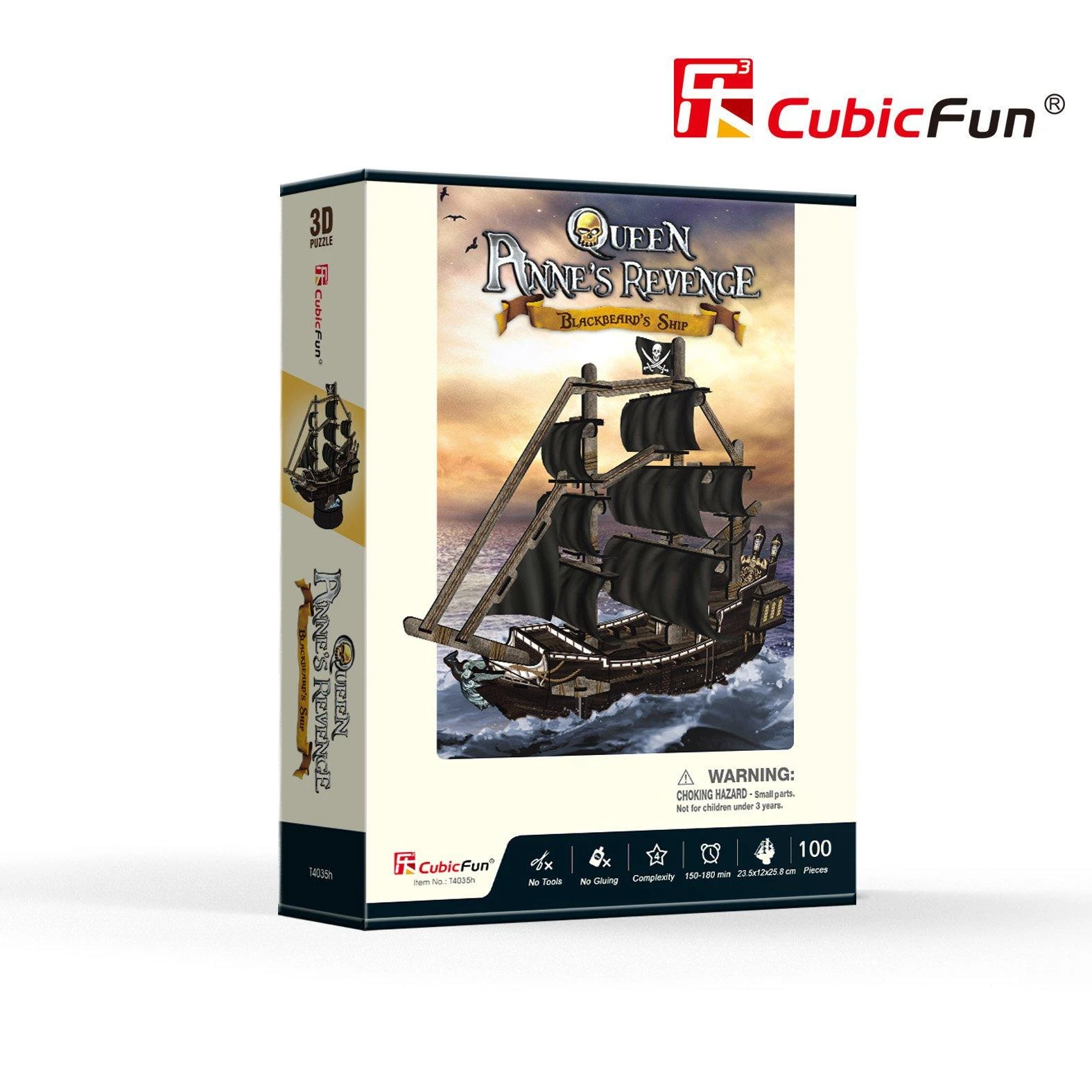 CUBICFUN 3D dėlionė „Laivas Karalienės Anos kerštas“