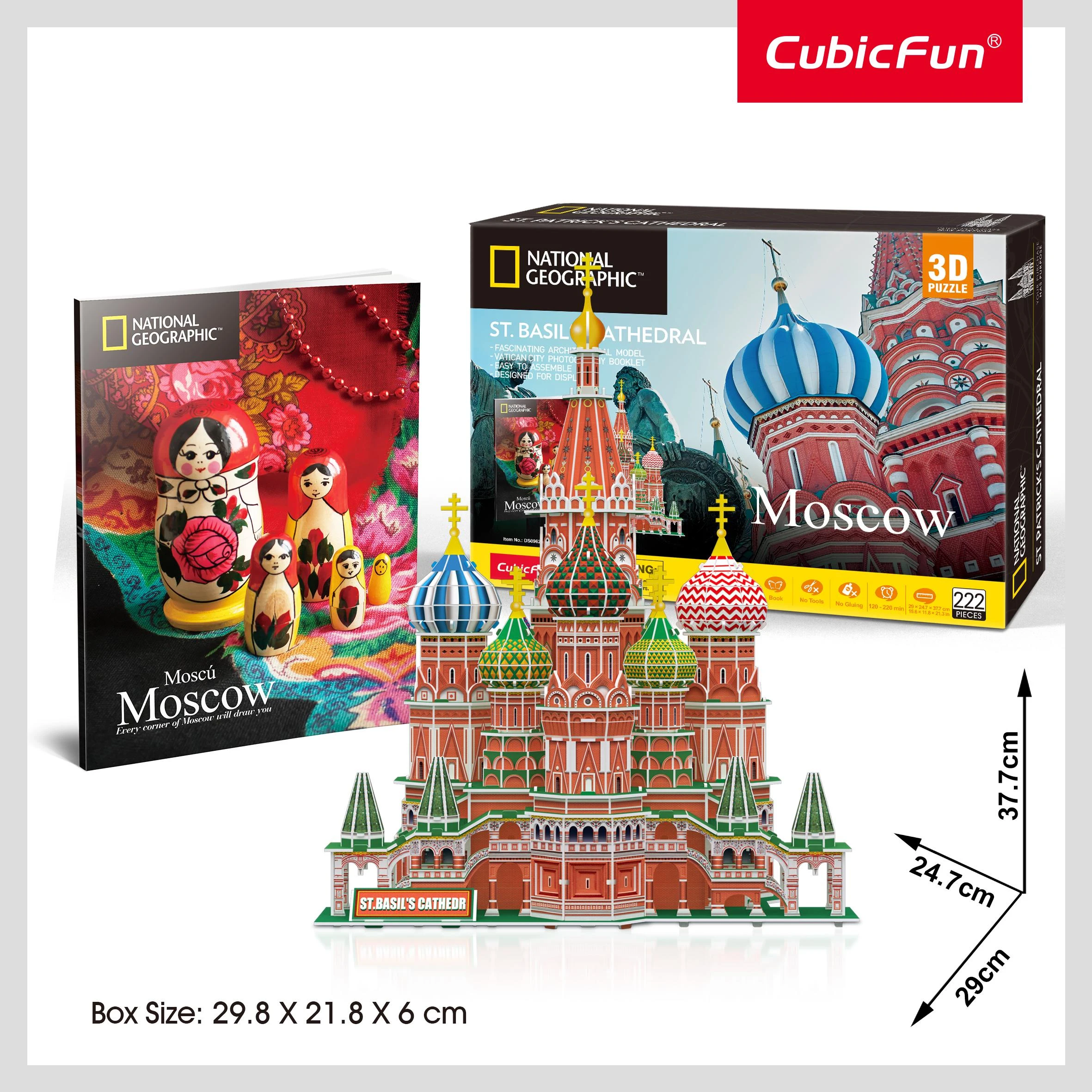 CUBICFUN 3D dėlionė „NatGeo: Šv. Bazilijaus katedra“