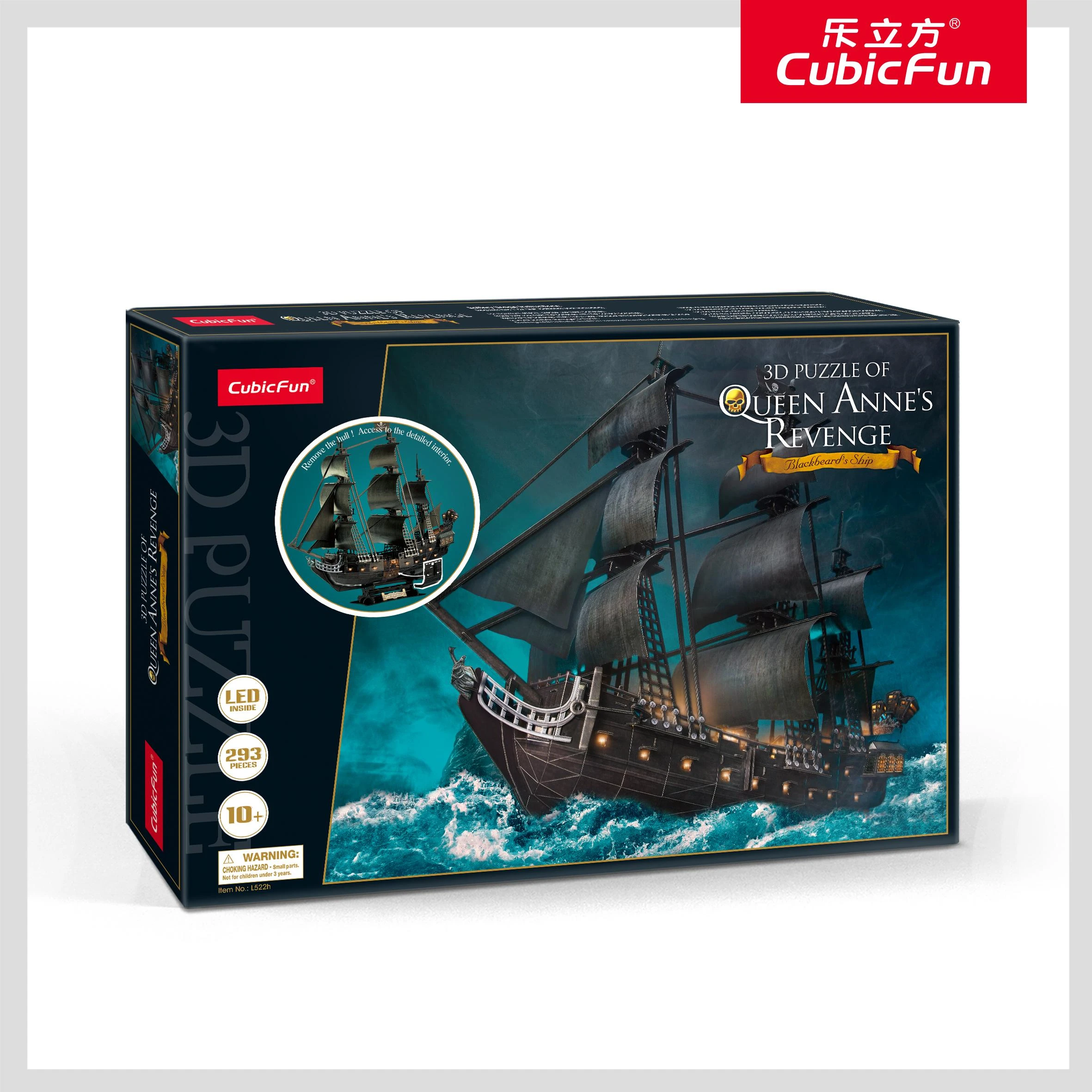 CUBICFUN 3D dėlionė su LED (didelė)„Karalienės Anos kerštas"
