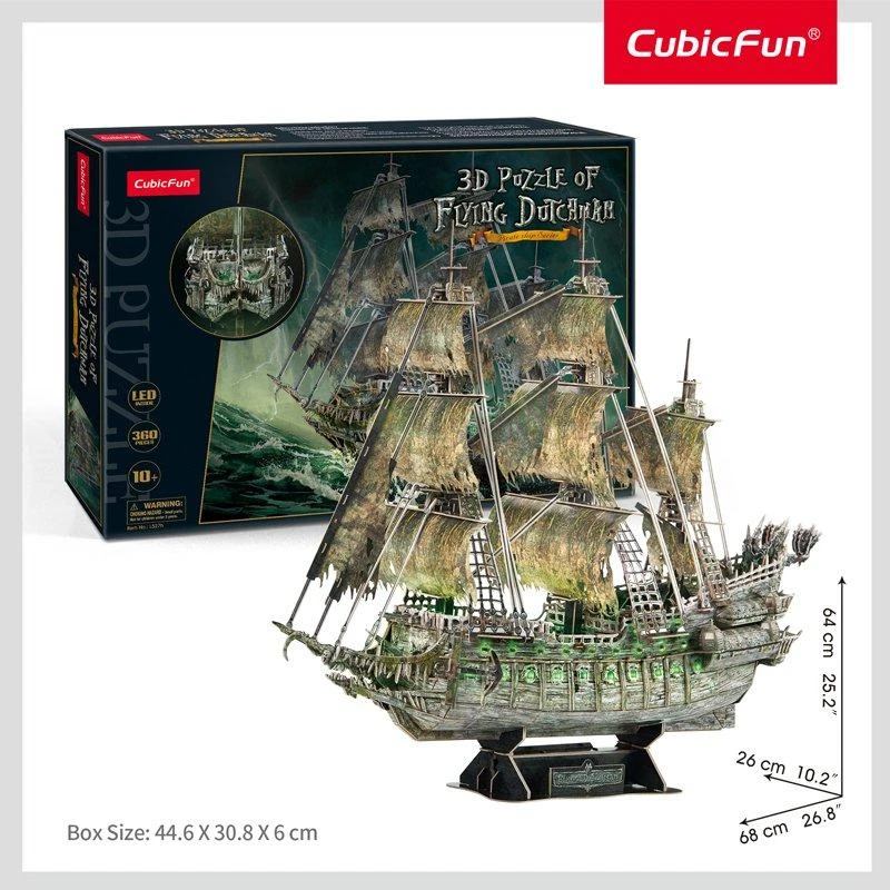 CUBICFUN 3D dėlionė su LED „Skrajojantis olandas“