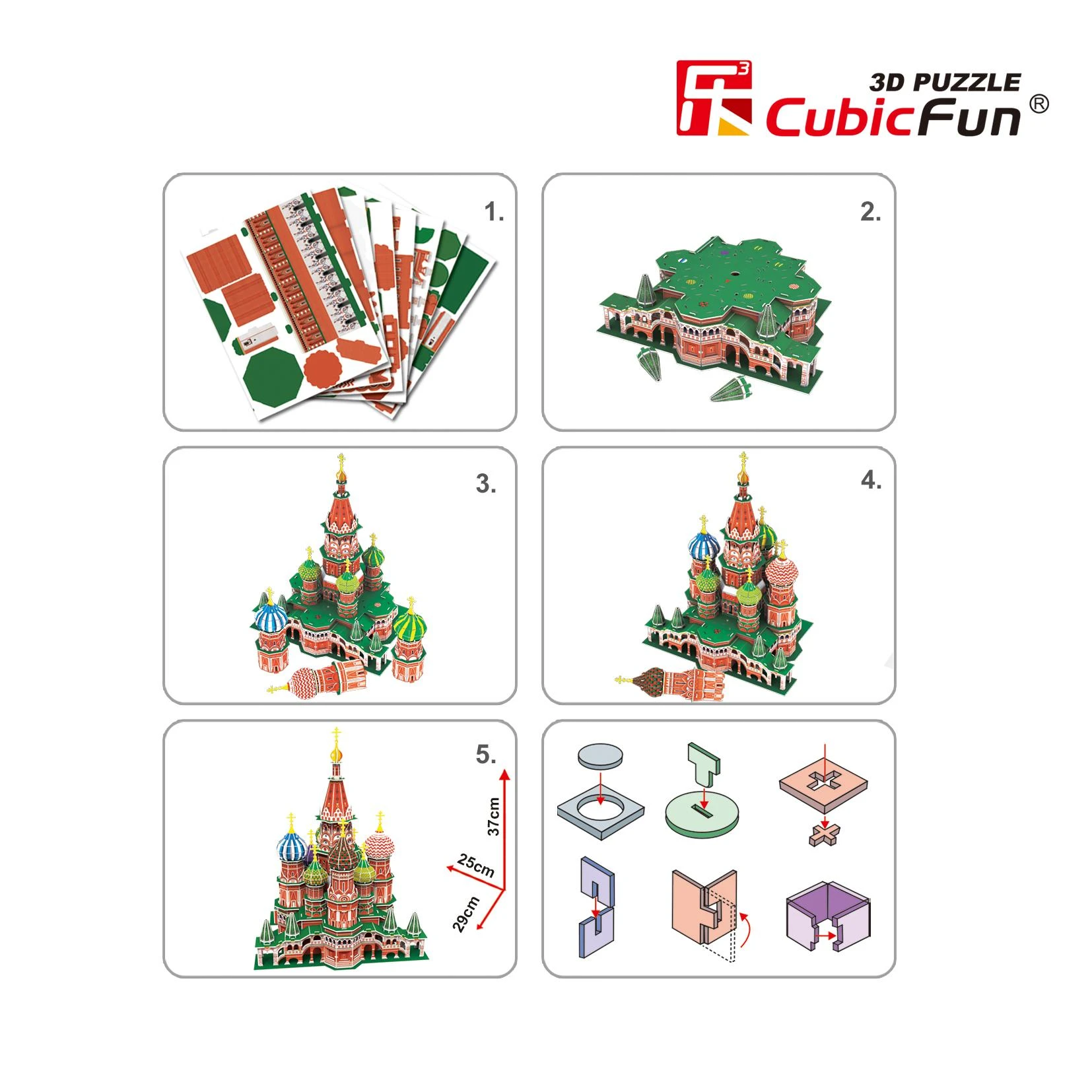 CubicFun 3D dėlionė „Šv. Bazilio katedra“ (LED)