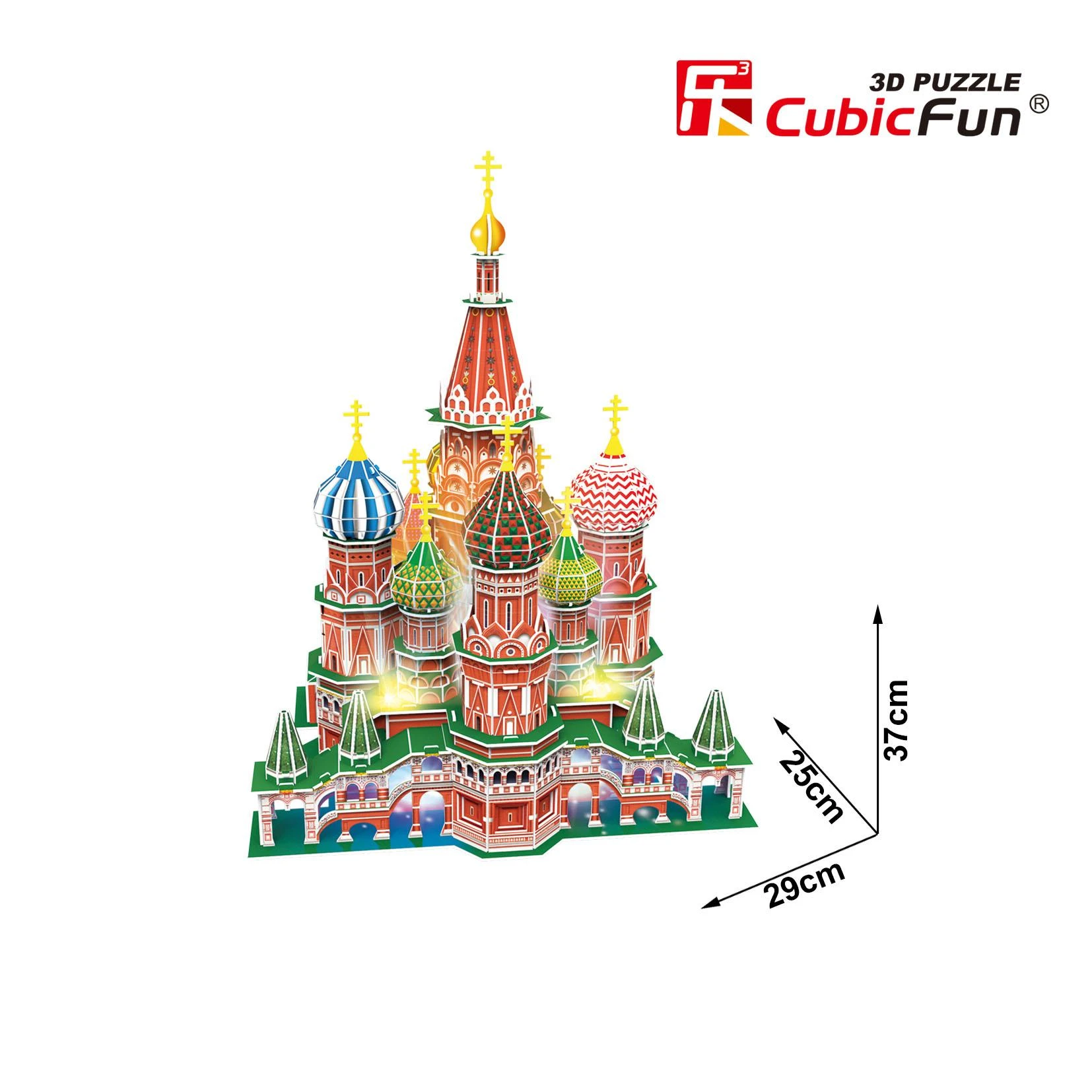 CubicFun 3D dėlionė „Šv. Bazilio katedra“ (LED)