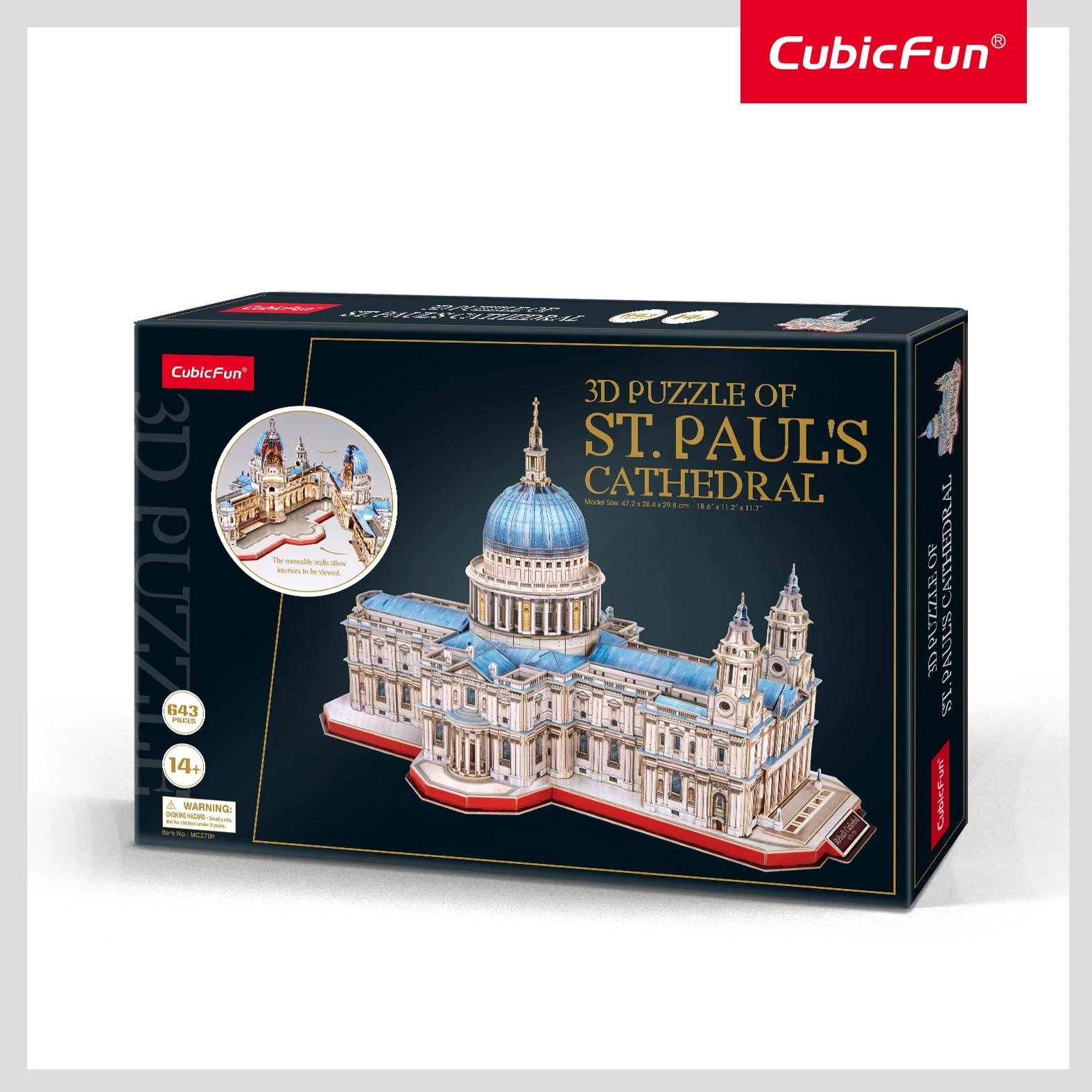 CUBICFUN 3D dėlionė „Švento Pauliaus katedra“