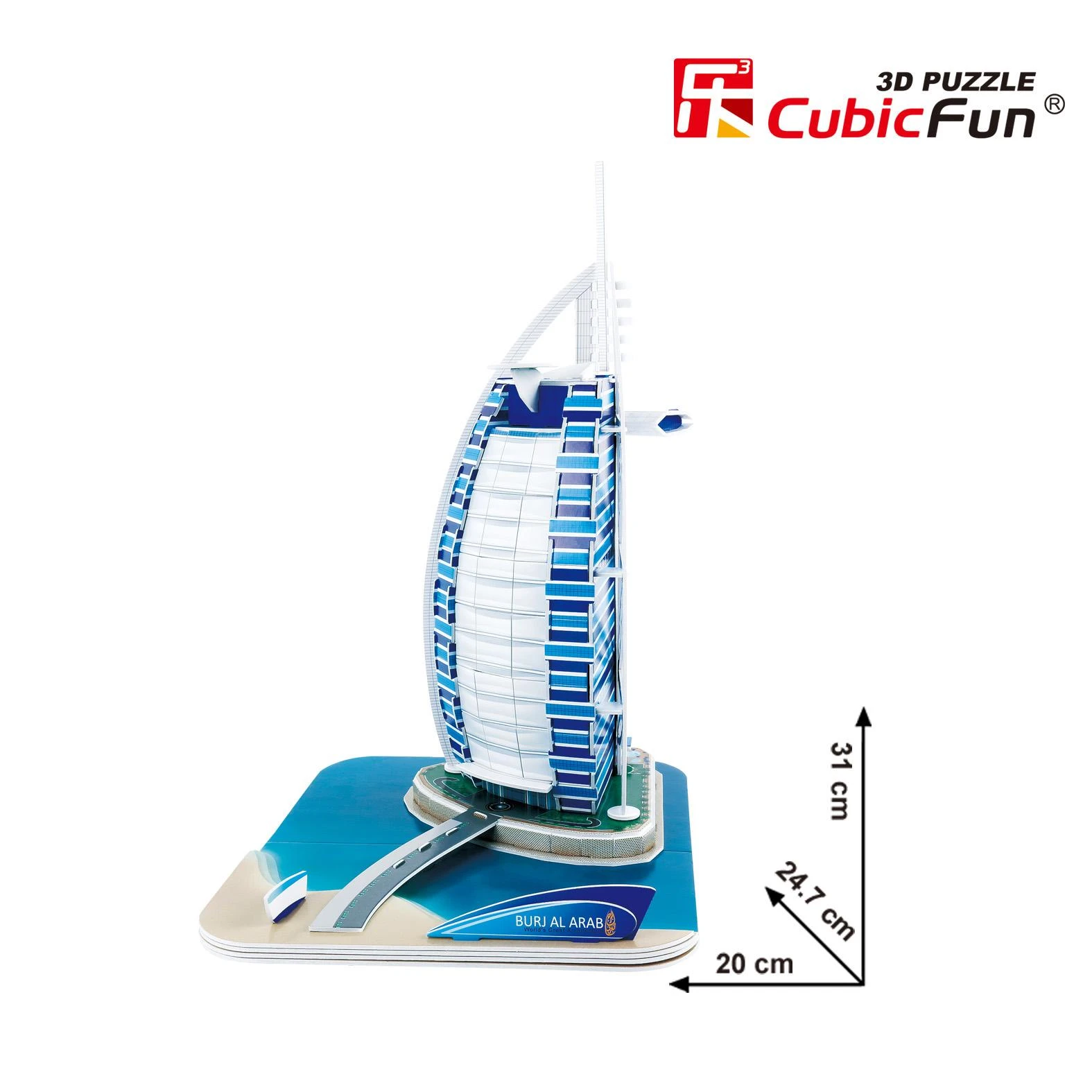 CUBICFUN 3D dėlionė „Viešbutis Burj al-Arab“