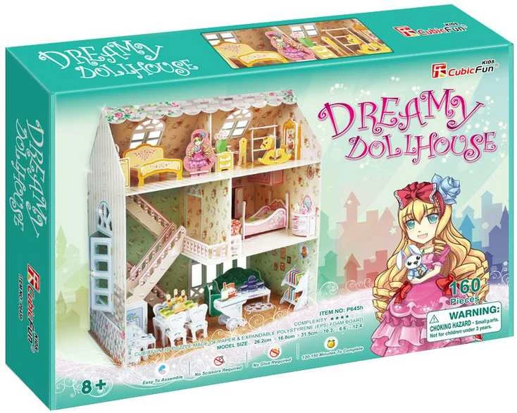 CUBICFUN 3D dėlionė (vidutinė) „Lėlių namas“ aprašymas - Prekės nuotrauka