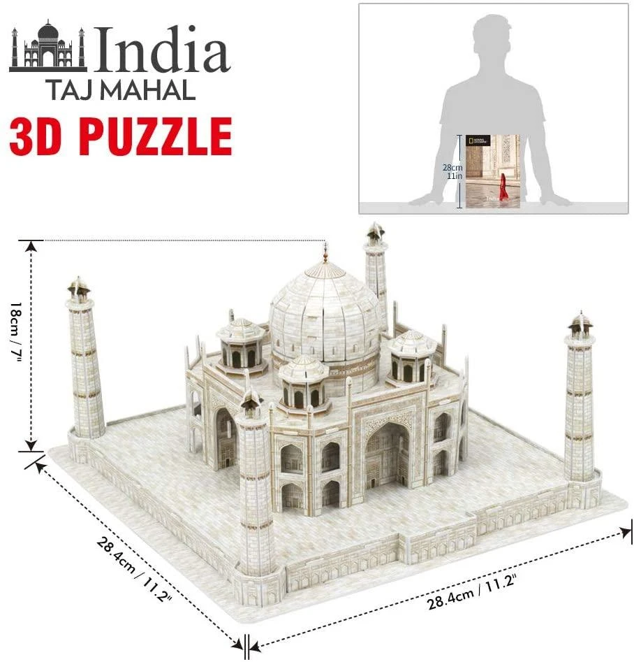 CUBICFUN 3D dėlionė iš serijos „National Geographic“ - „Taj Mahal“