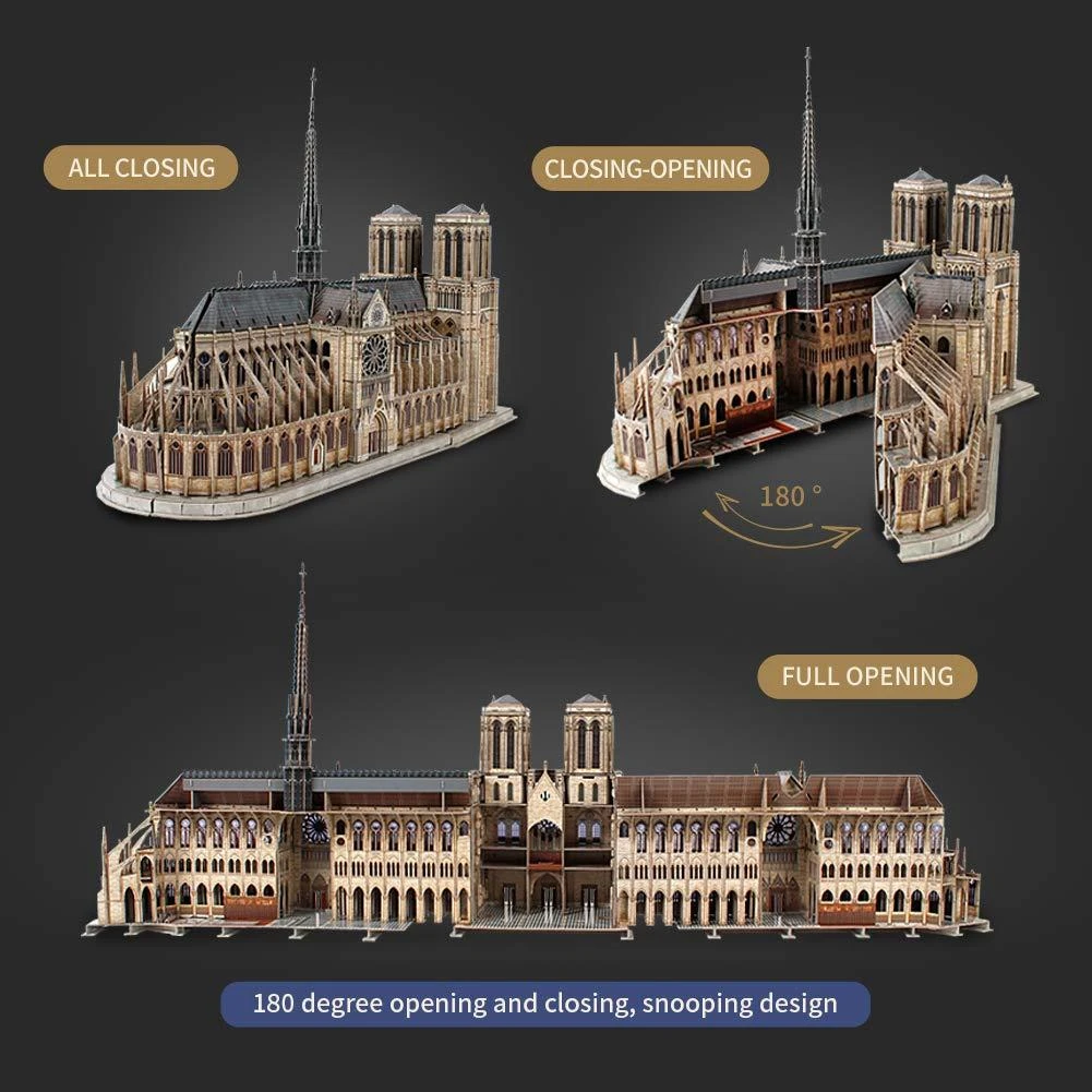 CUBICFUN 3D dėlionė iš serijos „National Geographic“ - „Noterdamo katedra“